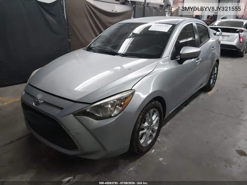 2018 Toyota Yaris Ia VIN: 3MYDLBYV8JY321555 Lot: 45593793