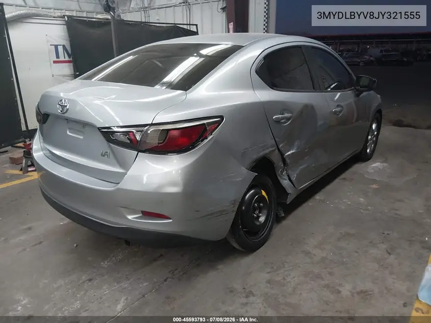 2018 Toyota Yaris Ia VIN: 3MYDLBYV8JY321555 Lot: 45593793