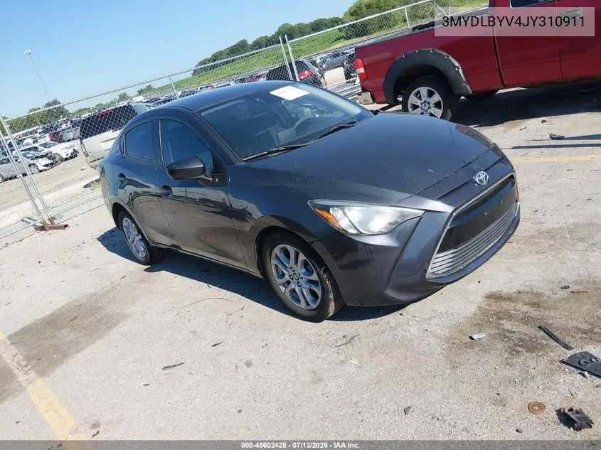 2018 Toyota Yaris Ia VIN: 3MYDLBYV4JY310911 Lot: 45602428