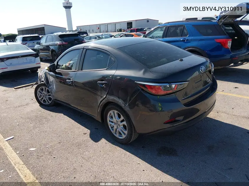 2018 Toyota Yaris Ia VIN: 3MYDLBYV4JY310911 Lot: 45602428