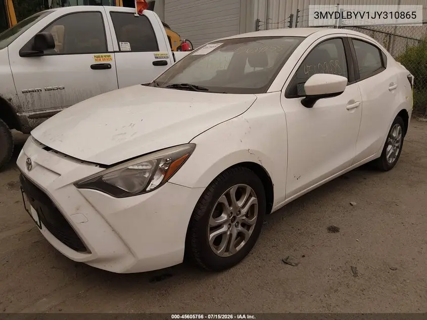 2018 Toyota Yaris Ia VIN: 3MYDLBYV1JY310865 Lot: 45605756