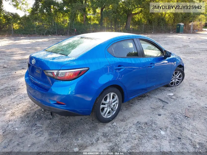 2018 Toyota Yaris Ia VIN: 3MYDLBYV2JY325942 Lot: 45643190