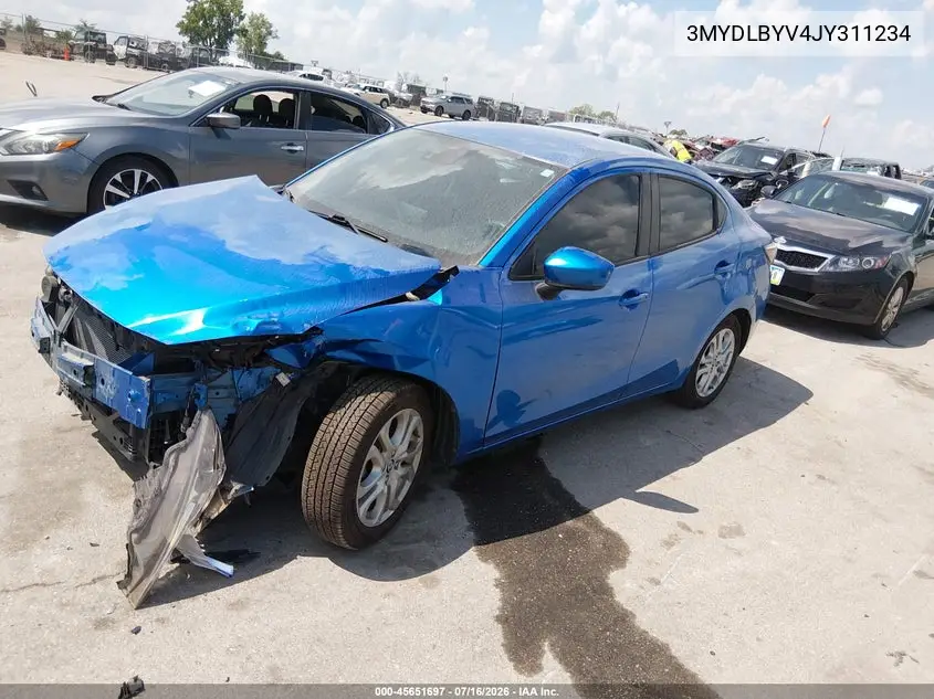 2018 Toyota Yaris Ia VIN: 3MYDLBYV4JY311234 Lot: 45651697