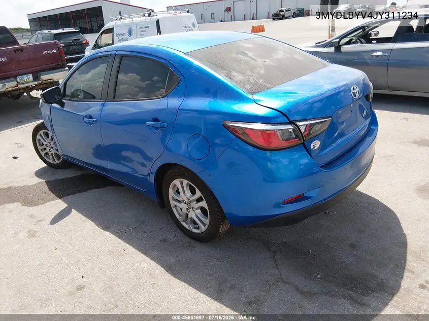2018 Toyota Yaris Ia VIN: 3MYDLBYV4JY311234 Lot: 45651697