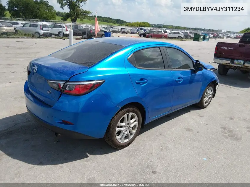 2018 Toyota Yaris Ia VIN: 3MYDLBYV4JY311234 Lot: 45651697
