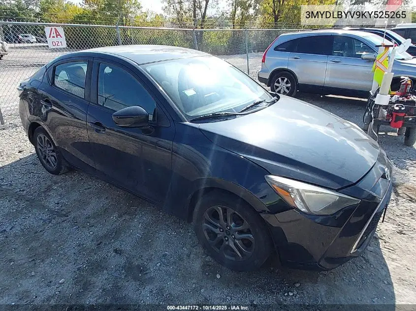 3MYDLBYV9KY525265 2019 Toyota Yaris Le