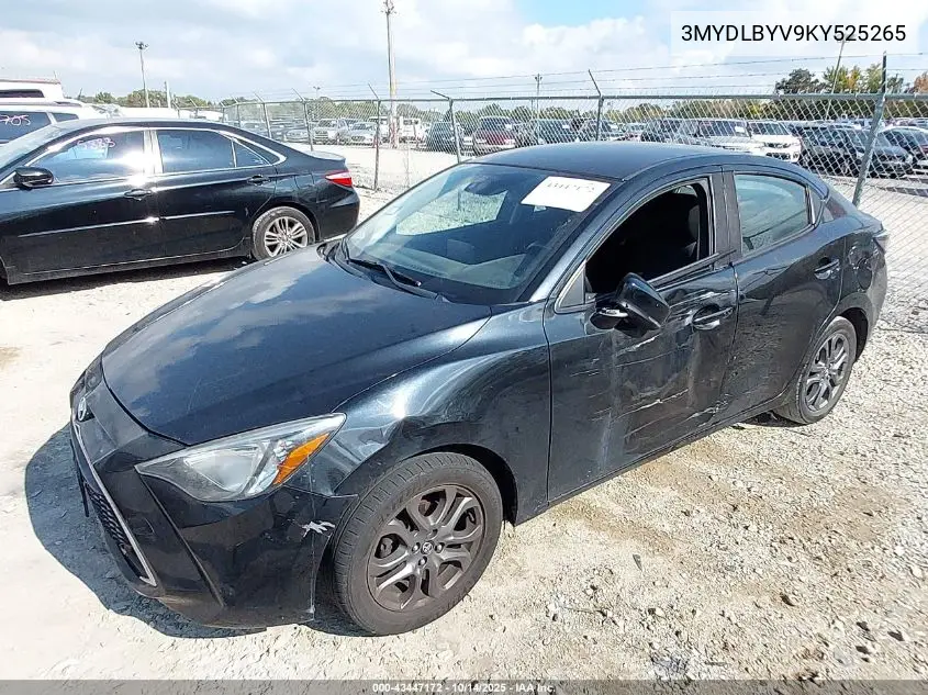 3MYDLBYV9KY525265 2019 Toyota Yaris Le
