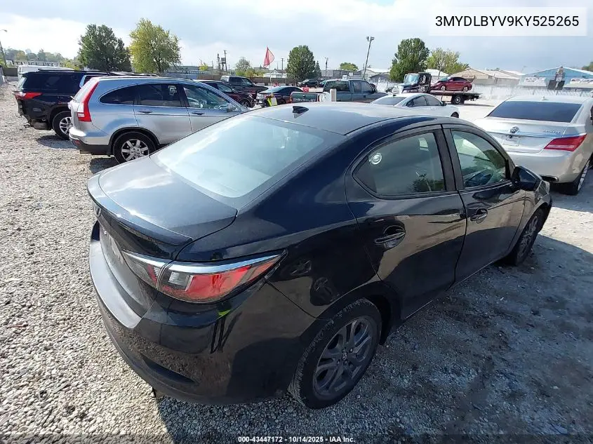 3MYDLBYV9KY525265 2019 Toyota Yaris Le
