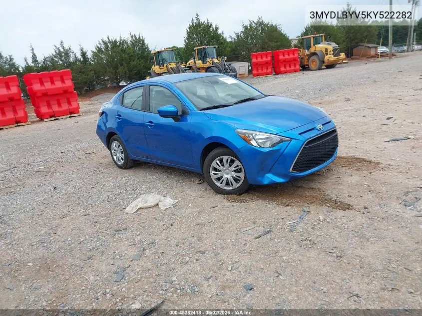 3MYDLBYV5KY522282 2019 Toyota Yaris L