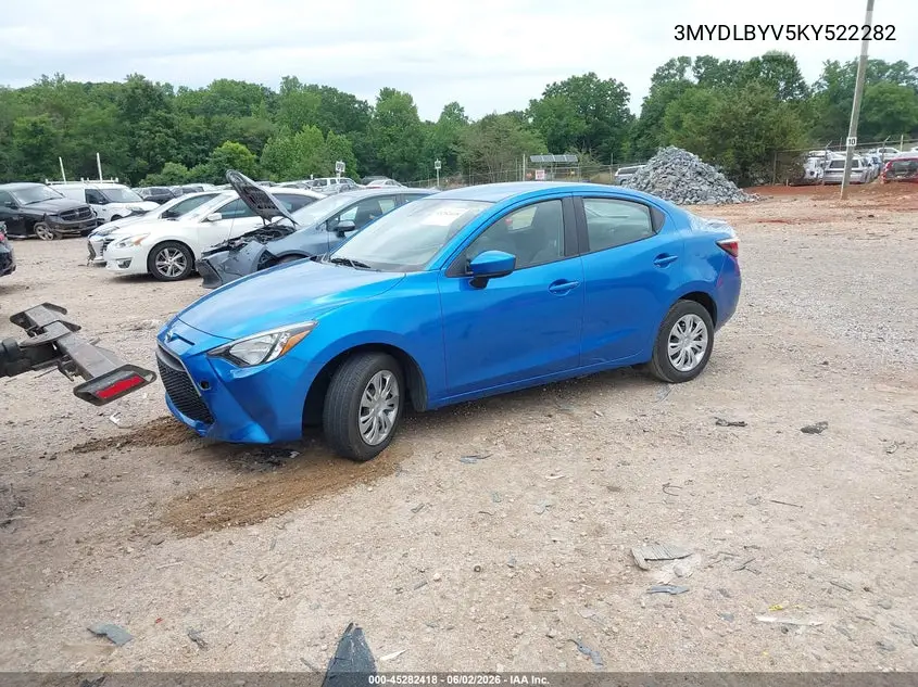 3MYDLBYV5KY522282 2019 Toyota Yaris L