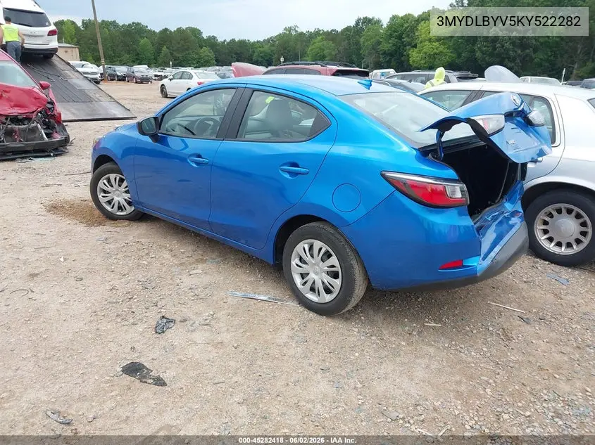 3MYDLBYV5KY522282 2019 Toyota Yaris L