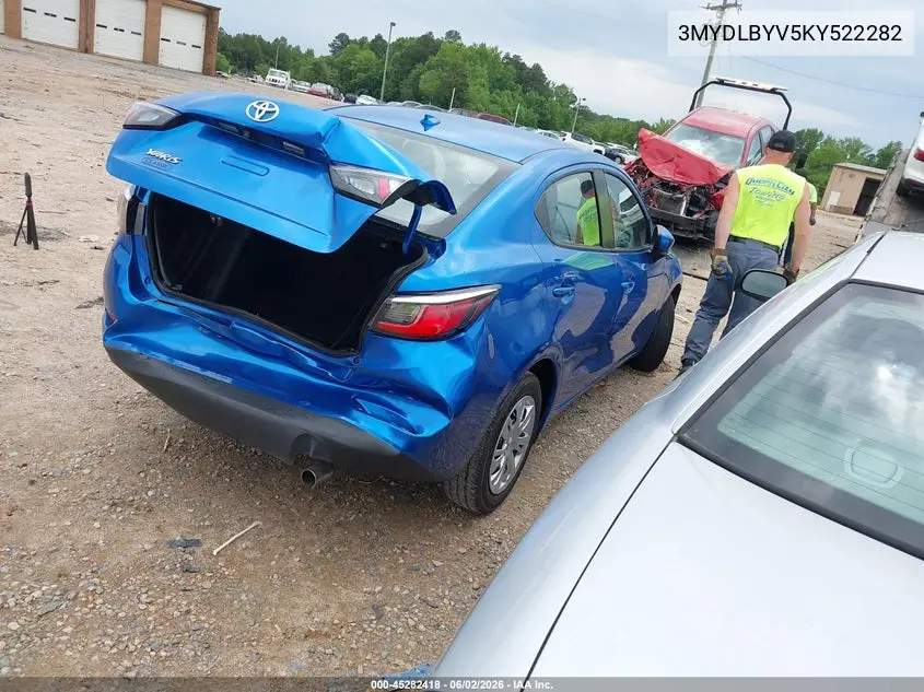 3MYDLBYV5KY522282 2019 Toyota Yaris L