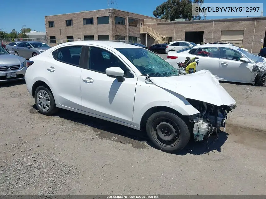 2019 Toyota Yaris L VIN: 3MYDLBYV7KY512997 Lot: 45366978