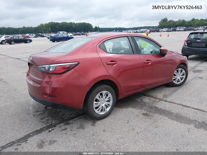 2019 Toyota Yaris L VIN: 3MYDLBYV7KY526463 Lot: 45591172