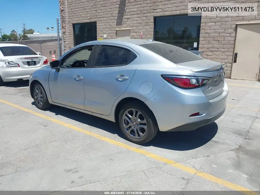 2019 Toyota Yaris Le VIN: 3MYDLBYV5KY511475 Lot: 45633093