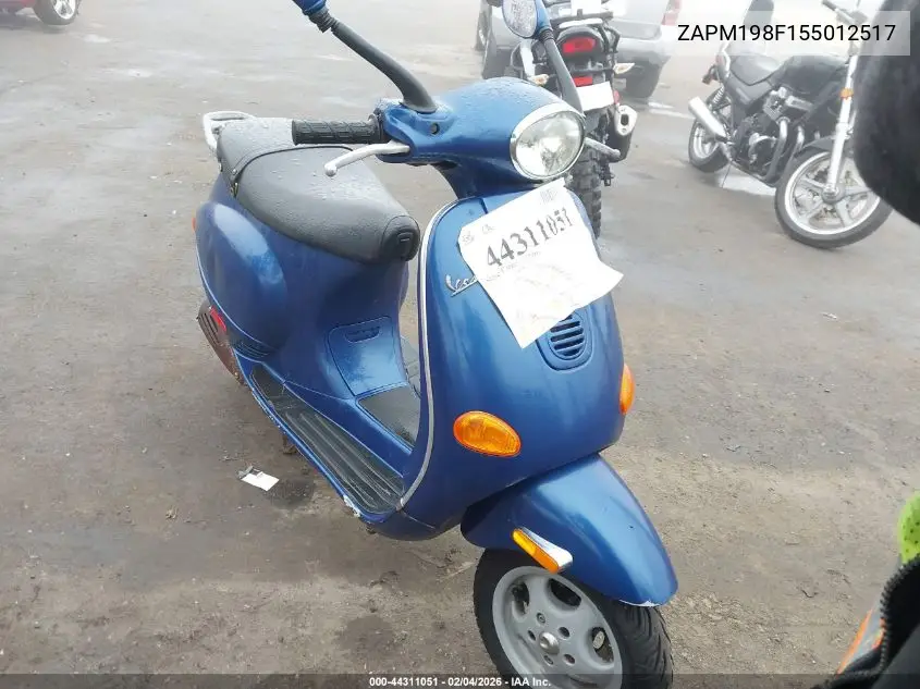 2005 Vespa M198F VIN: ZAPM198F155012517 Lot: 44311051