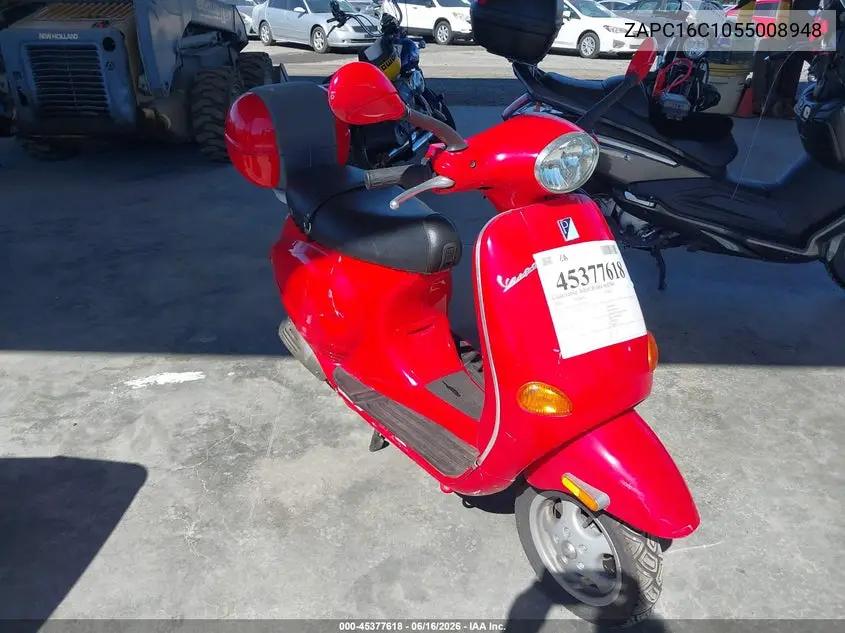 2005 Vespa C161C VIN: ZAPC16C1055008948 Lot: 45377618