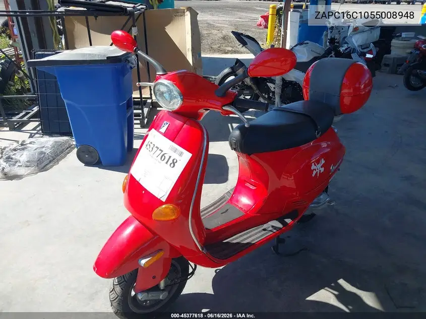 2005 Vespa C161C VIN: ZAPC16C1055008948 Lot: 45377618