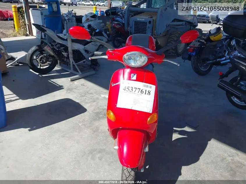 2005 Vespa C161C VIN: ZAPC16C1055008948 Lot: 45377618