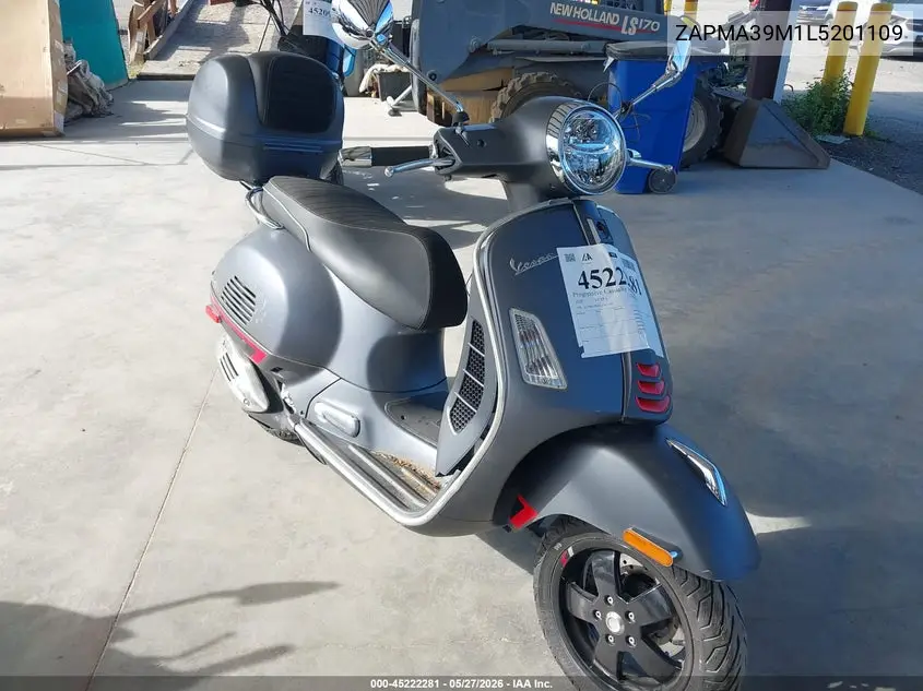 2020 Vespa Gts 300 Super VIN: ZAPMA39M1L5201109 Lot: 45222281