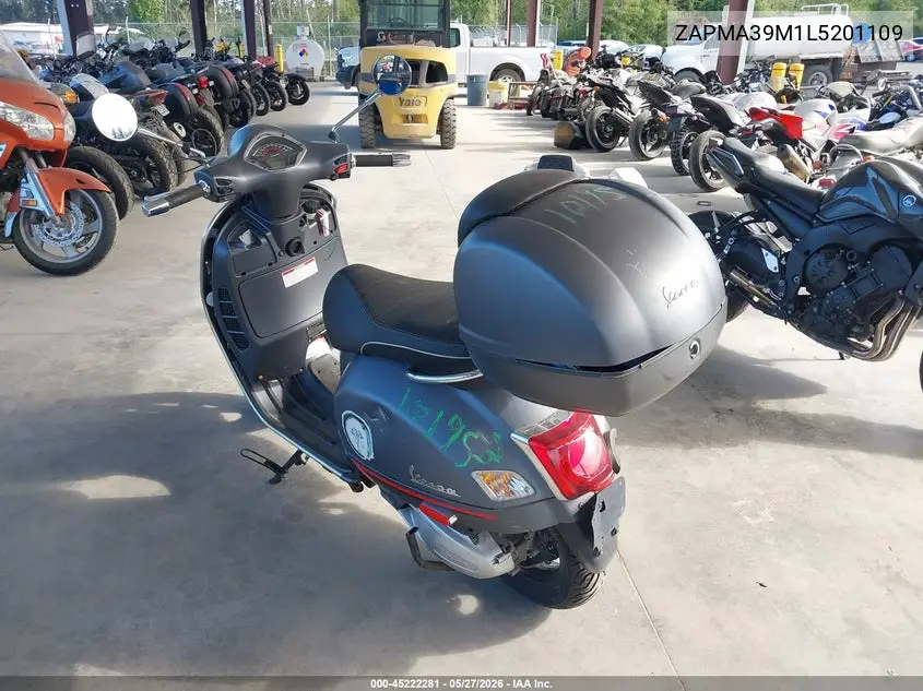 2020 Vespa Gts 300 Super VIN: ZAPMA39M1L5201109 Lot: 45222281