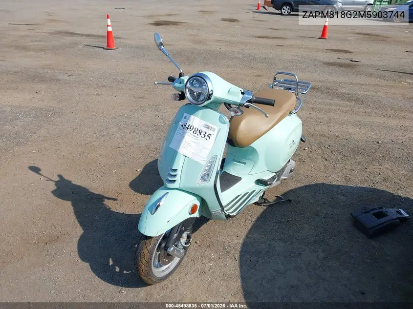 2021 Vespa Primavera/Sprint 150 VIN: ZAPM818G2M5903744 Lot: 45498835