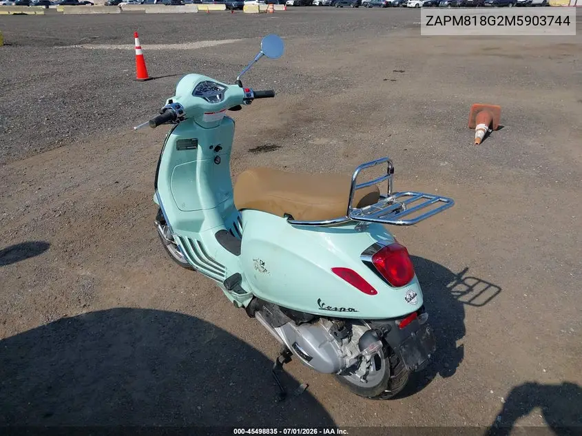2021 Vespa Primavera/Sprint 150 VIN: ZAPM818G2M5903744 Lot: 45498835