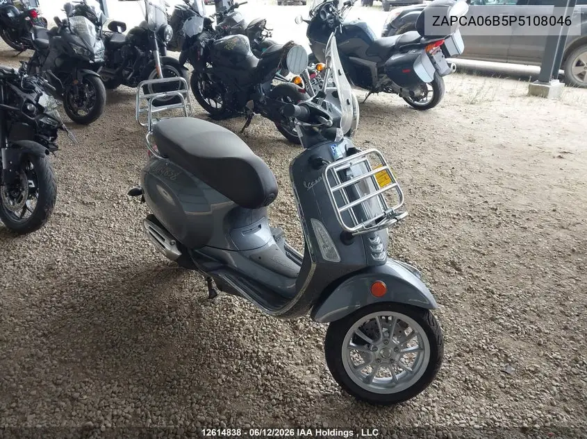 2023 Vespa Primavera/Sprint 50 VIN: ZAPCA06B5P5108046 Lot: 12614838