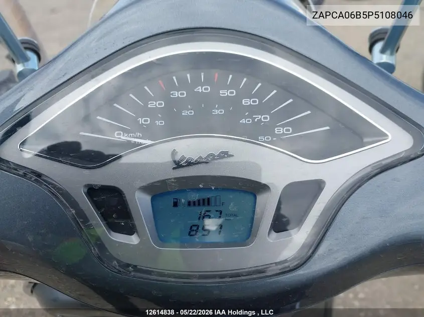 2023 Vespa Primavera/Sprint 50 VIN: ZAPCA06B5P5108046 Lot: 12614838