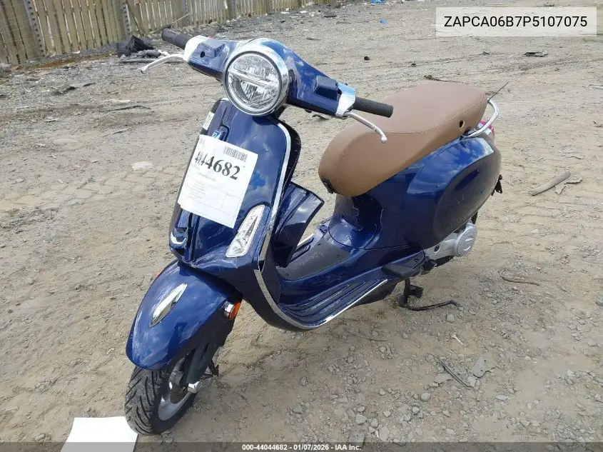 2023 Vespa Primavera/Sprint 50 VIN: ZAPCA06B7P5107075 Lot: 44044682