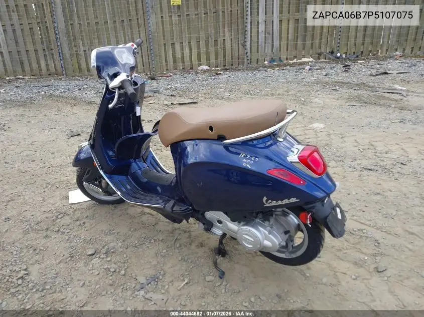 2023 Vespa Primavera/Sprint 50 VIN: ZAPCA06B7P5107075 Lot: 44044682