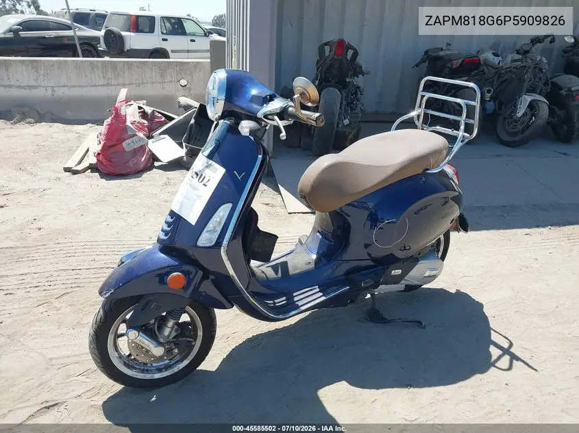 2023 Vespa Primavera/Sprint 150 VIN: ZAPM818G6P5909826 Lot: 45585502