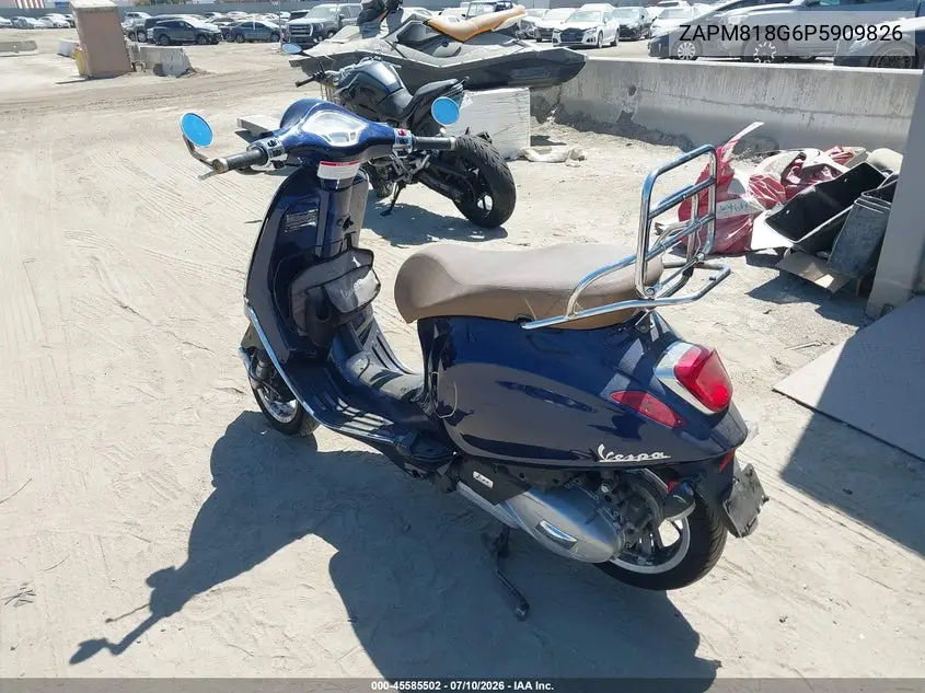 2023 Vespa Primavera/Sprint 150 VIN: ZAPM818G6P5909826 Lot: 45585502