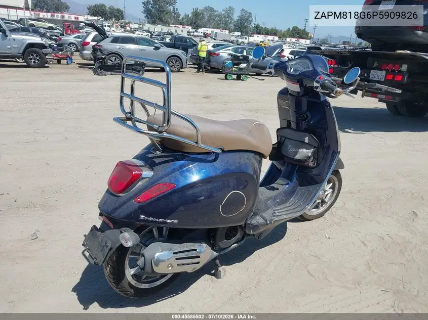 2023 Vespa Primavera/Sprint 150 VIN: ZAPM818G6P5909826 Lot: 45585502