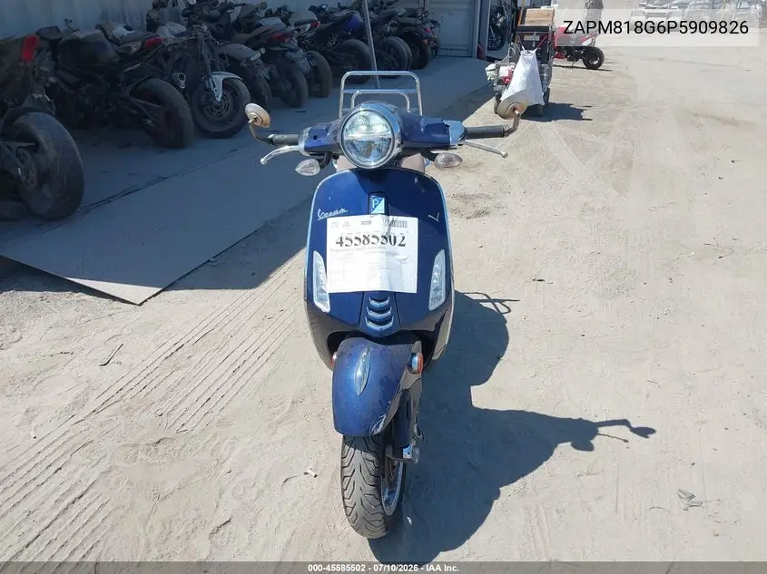 2023 Vespa Primavera/Sprint 150 VIN: ZAPM818G6P5909826 Lot: 45585502