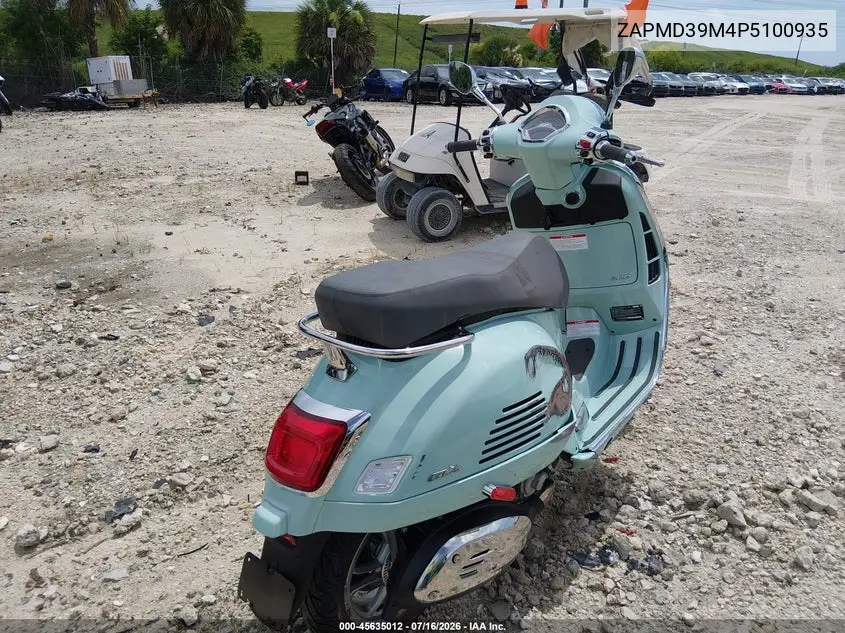 2023 Vespa Gts/Sei Giorni 300 VIN: ZAPMD39M4P5100935 Lot: 45635012