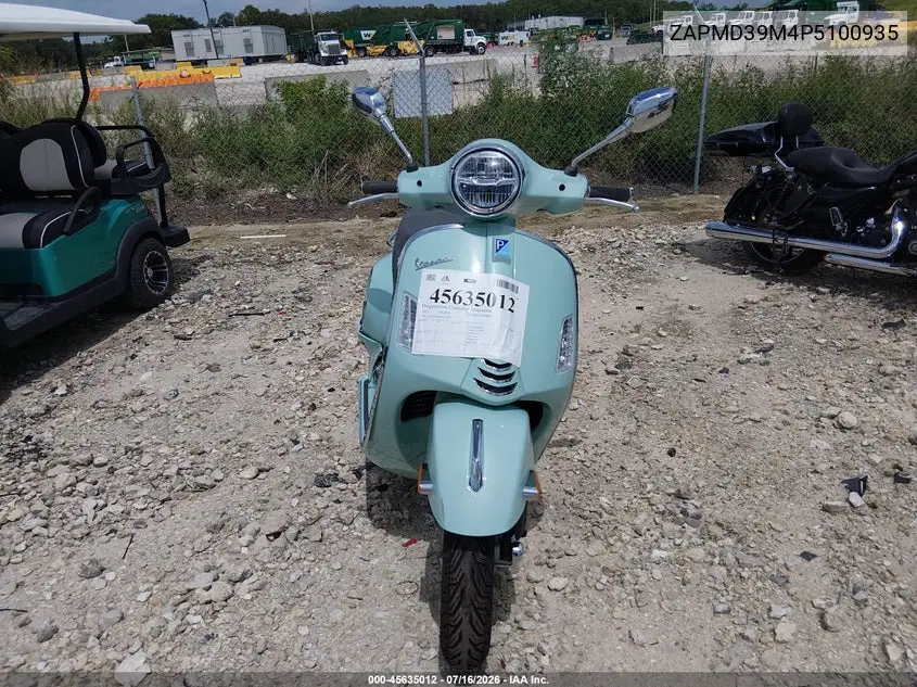 2023 Vespa Gts/Sei Giorni 300 VIN: ZAPMD39M4P5100935 Lot: 45635012