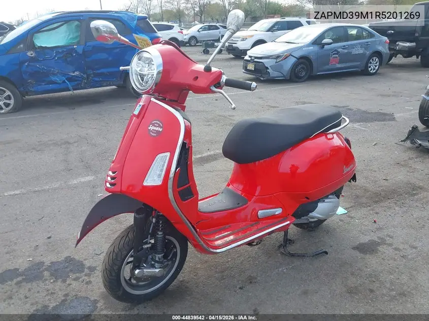 2024 Vespa Gts/Sei Giorni 300 VIN: ZAPMD39M1R5201269 Lot: 44839542