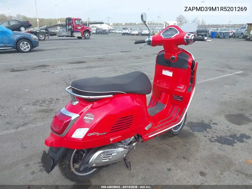 2024 Vespa Gts/Sei Giorni 300 VIN: ZAPMD39M1R5201269 Lot: 44839542