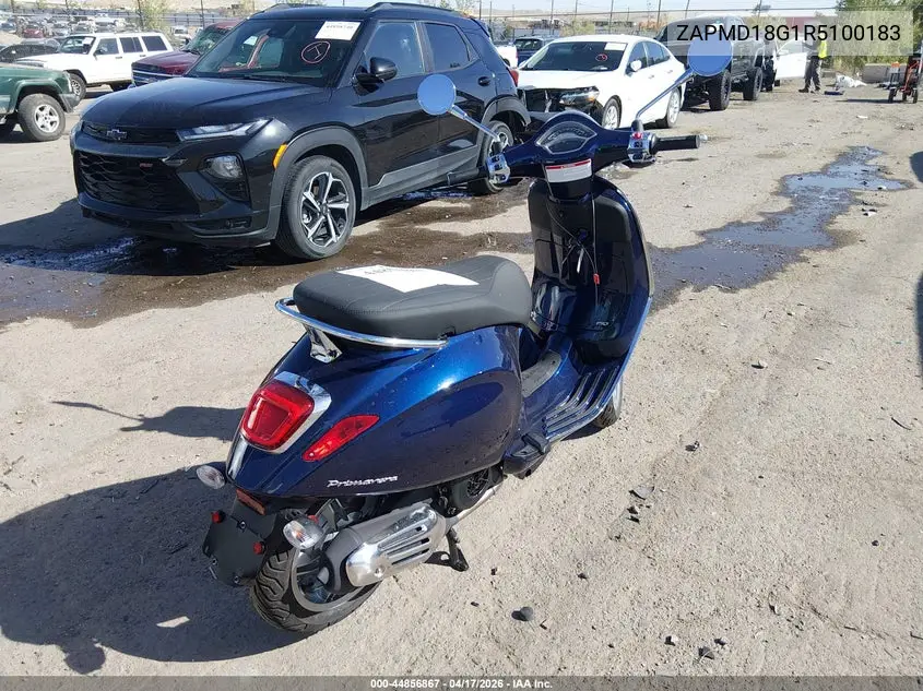 2024 Vespa Primavera/Sprint 150 VIN: ZAPMD18G1R5100183 Lot: 44856867