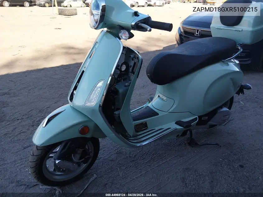 2024 Vespa Primavera/Sprint 150 VIN: ZAPMD18GXR5100215 Lot: 44968124