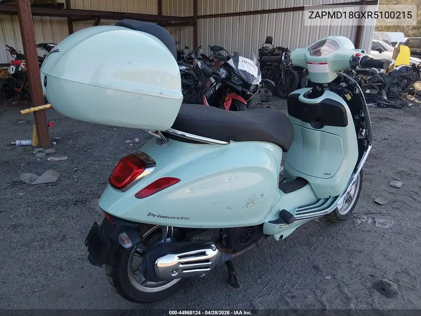 2024 Vespa Primavera/Sprint 150 VIN: ZAPMD18GXR5100215 Lot: 44968124