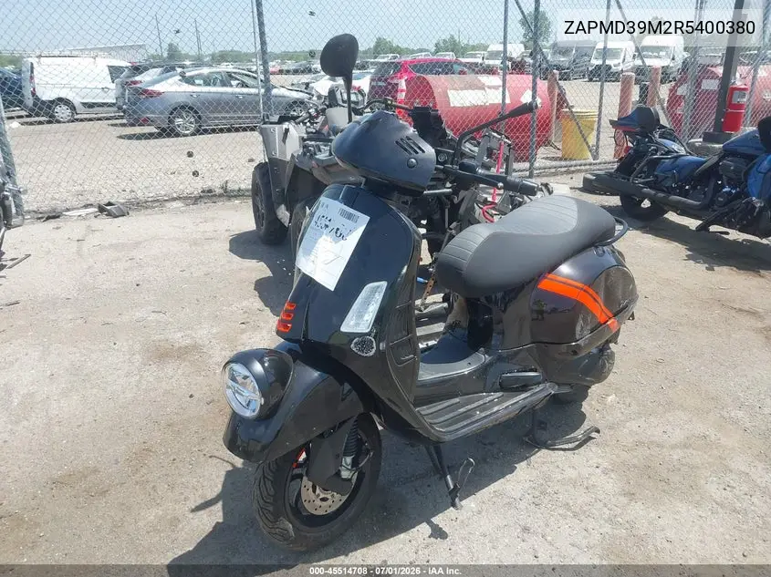 2024 Vespa Gts/Sei Giorni 300 VIN: ZAPMD39M2R5400380 Lot: 45514708
