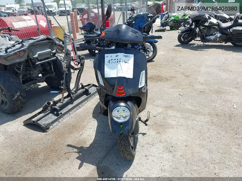 2024 Vespa Gts/Sei Giorni 300 VIN: ZAPMD39M2R5400380 Lot: 45514708