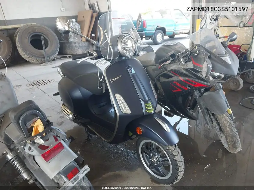 2025 Vespa Primavera/Sprint 150 VIN: ZAPMD18G3S5101597 Lot: 45320269