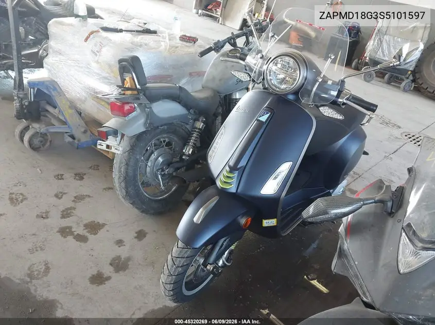 2025 Vespa Primavera/Sprint 150 VIN: ZAPMD18G3S5101597 Lot: 45320269