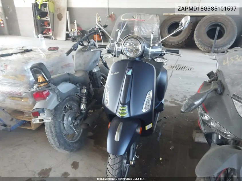 2025 Vespa Primavera/Sprint 150 VIN: ZAPMD18G3S5101597 Lot: 45320269
