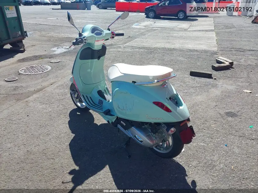 2026 Vespa Primavera/Sprint 150 VIN: ZAPMD18G2T5102192 Lot: 45592656