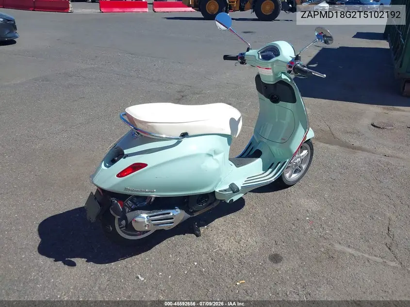 2026 Vespa Primavera/Sprint 150 VIN: ZAPMD18G2T5102192 Lot: 45592656