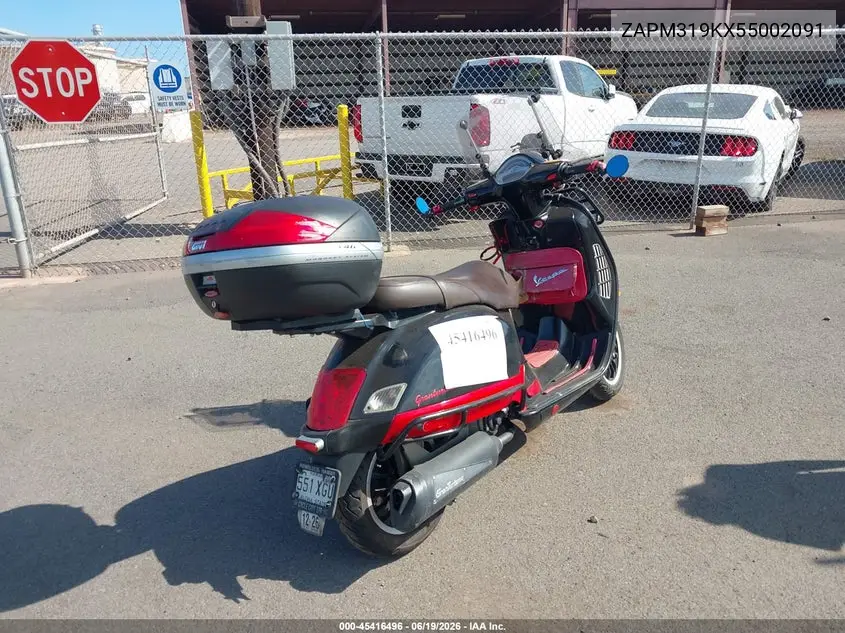 2005 Vespa Granturismo 200 VIN: ZAPM319KX55002091 Lot: 45416496